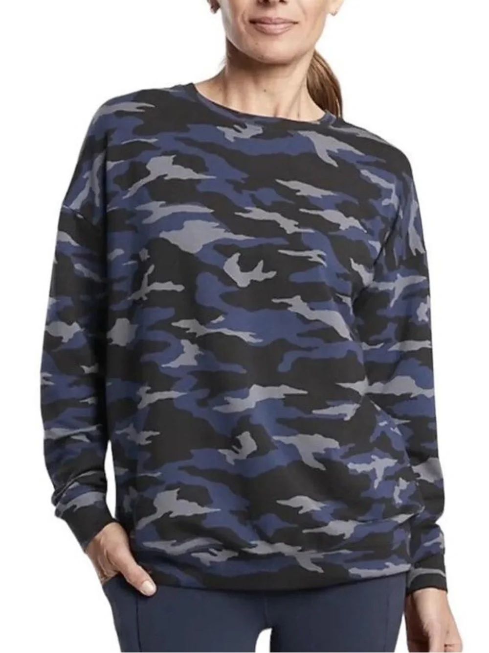 Athleta Studio to Street Camo Sweatshirt!